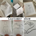 Abstract Women Line Drawing Nordic Poster&Prints Modern