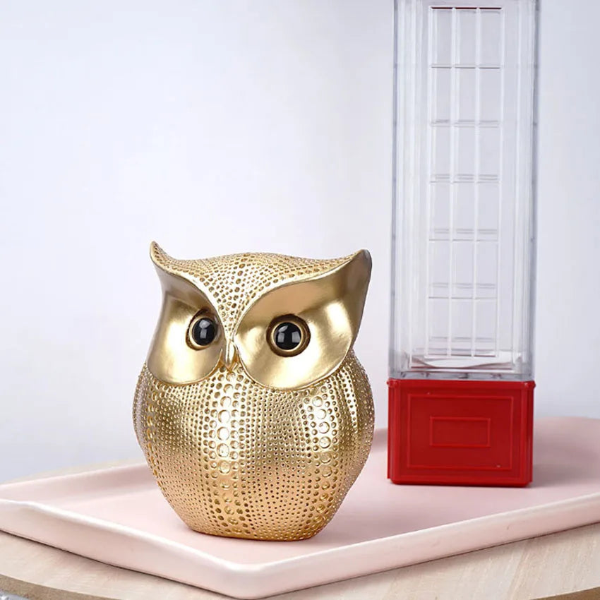 Norév Nordic Golden Owl Statue