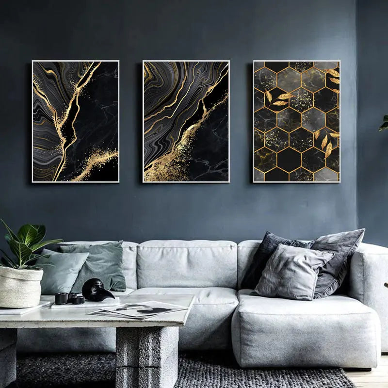 Norév Abstract Art Print Wall Art Decor Black White