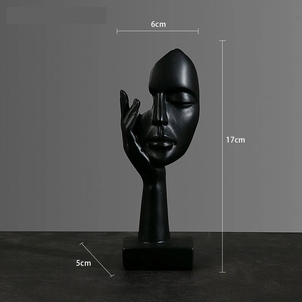 Guérip Resin Abstract Mask Statues European Miniature