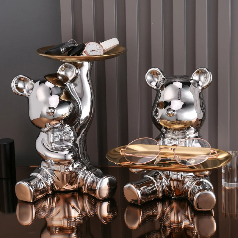 Guérip Color Plated Bear Storage Sculpture