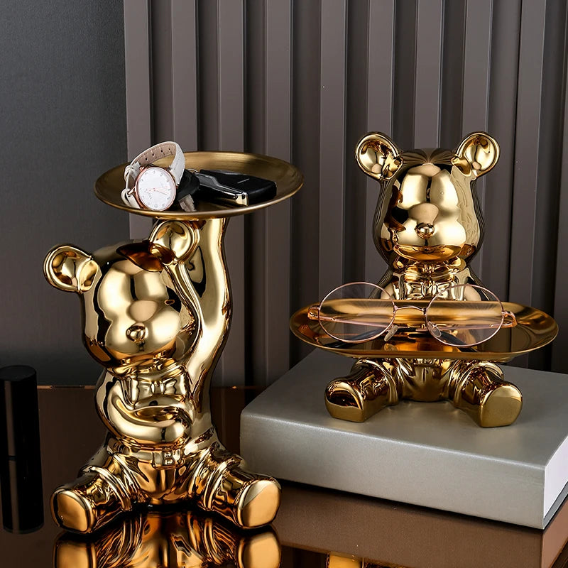 Guérip Color Plated Bear Storage Sculpture