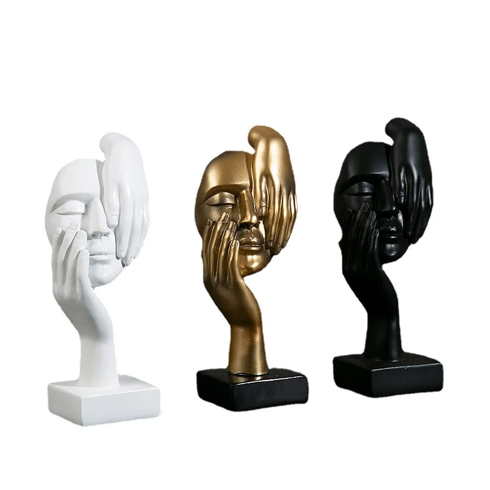 Guérip Resin Abstract Mask Statues European Miniature