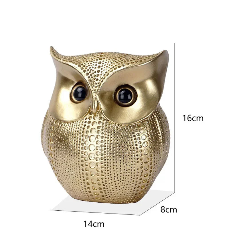 Norév Nordic Golden Owl Statue