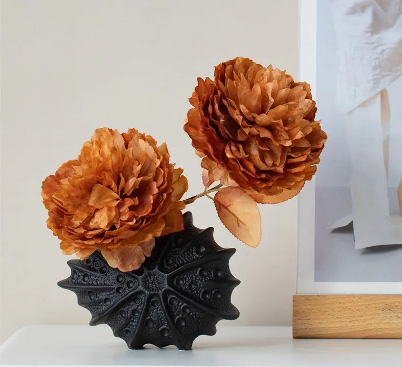 Guérip Ceramic Vase Sea Urchin Shape Figurines