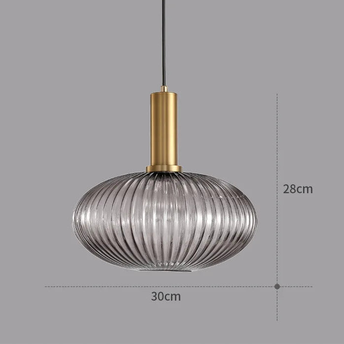 Guérip Retro Striped Glass Pendant Light