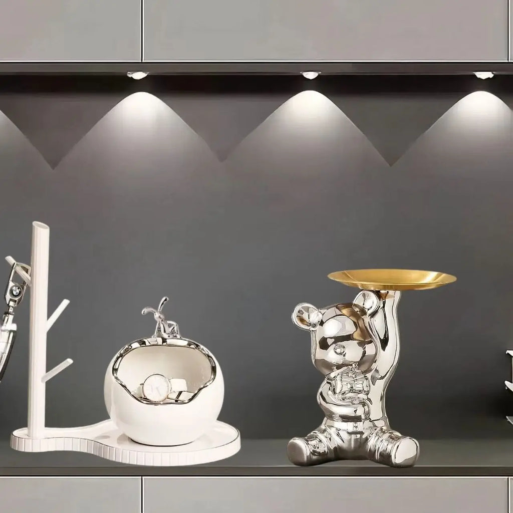 Norév Ceramic Bunny Tray Statue Key Holder Candy Bowl Jewelry