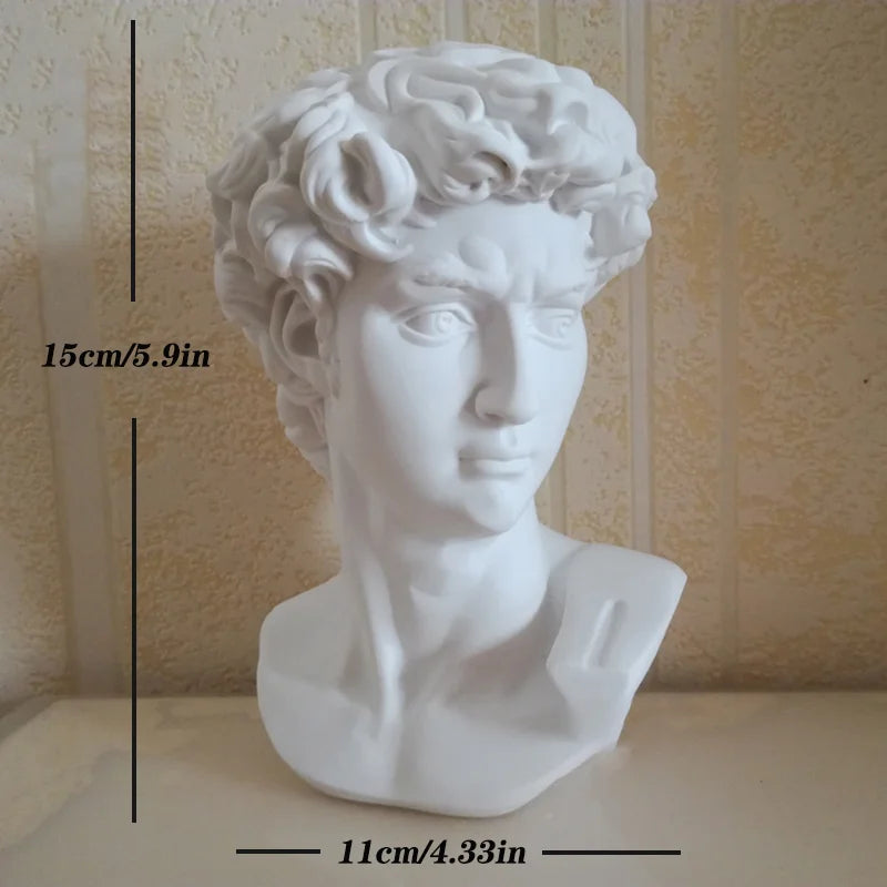 Guérip David Statue Head Portraits Mini Gypsum Michelangelo