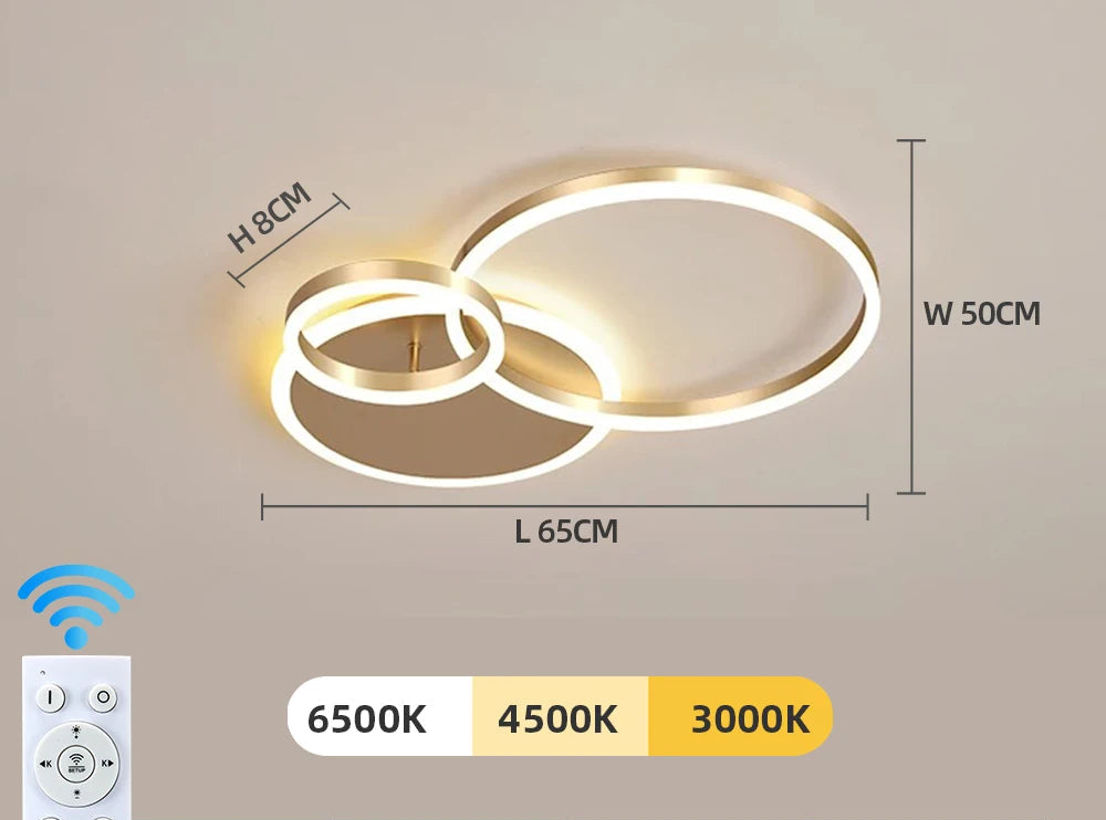 OrbitGlow Ring LED Ceiling Chandelier