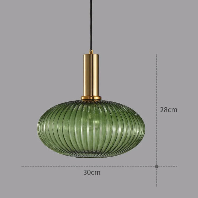 Guérip Retro Striped Glass Pendant Light