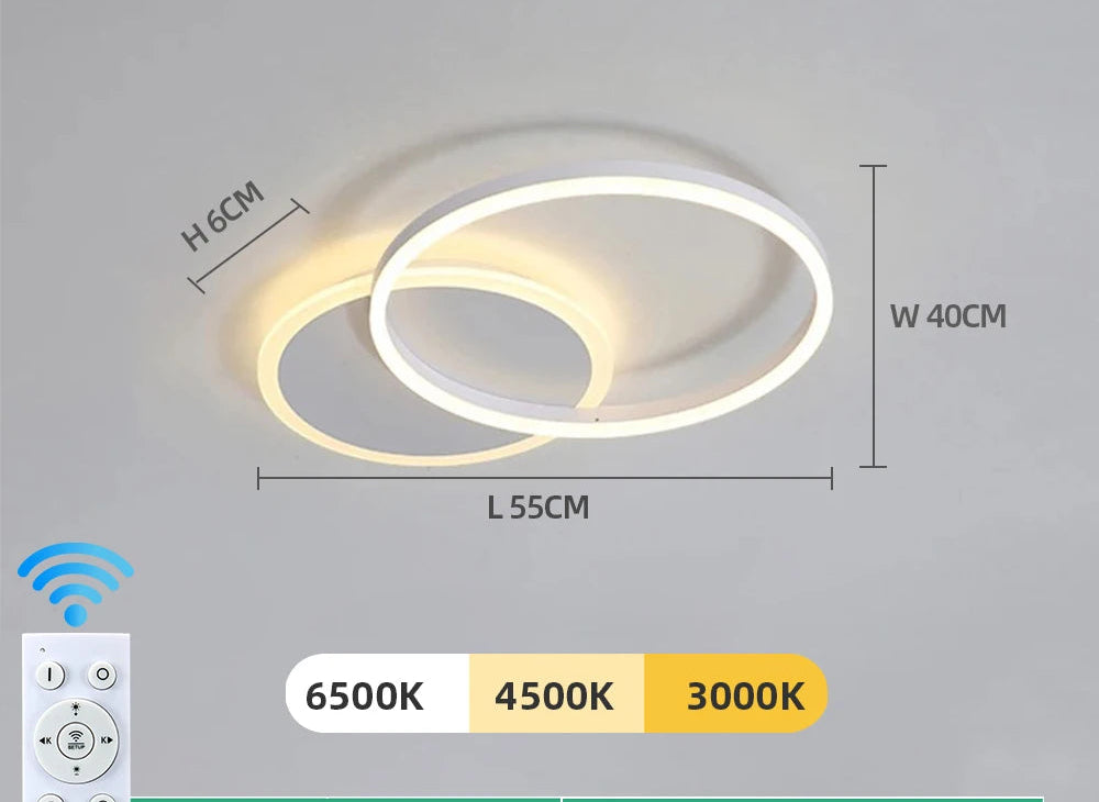 OrbitGlow Ring LED Ceiling Chandelier