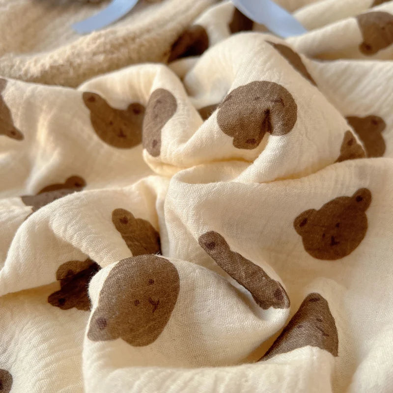 Guérip 1pc Blanket 100% Cotton Sofa Towel Adults Kids Blankets Cartoon