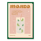 Cocktail Mojito Juice Drinks Bar Vintage Wall Art