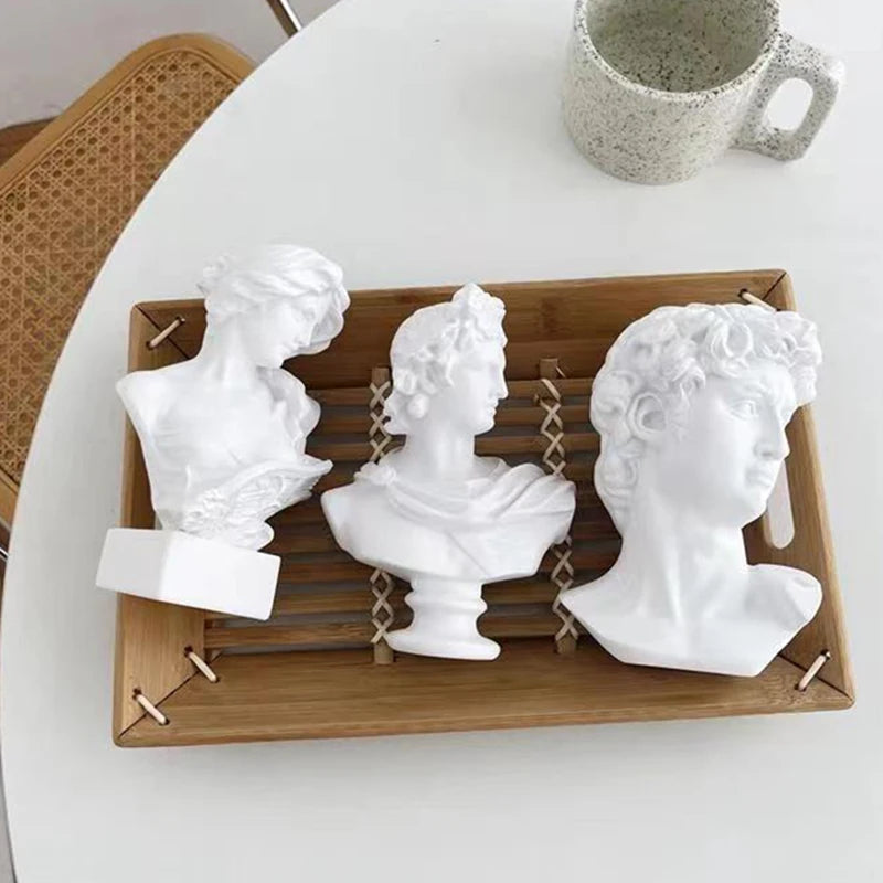 Guérip David Statue Head Portraits Mini Gypsum Michelangelo