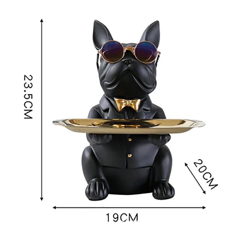 Guérip Relaxed Bulldog Tray Sculpture