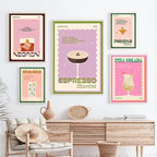 Cocktail Mojito Juice Drinks Bar Vintage Wall Art