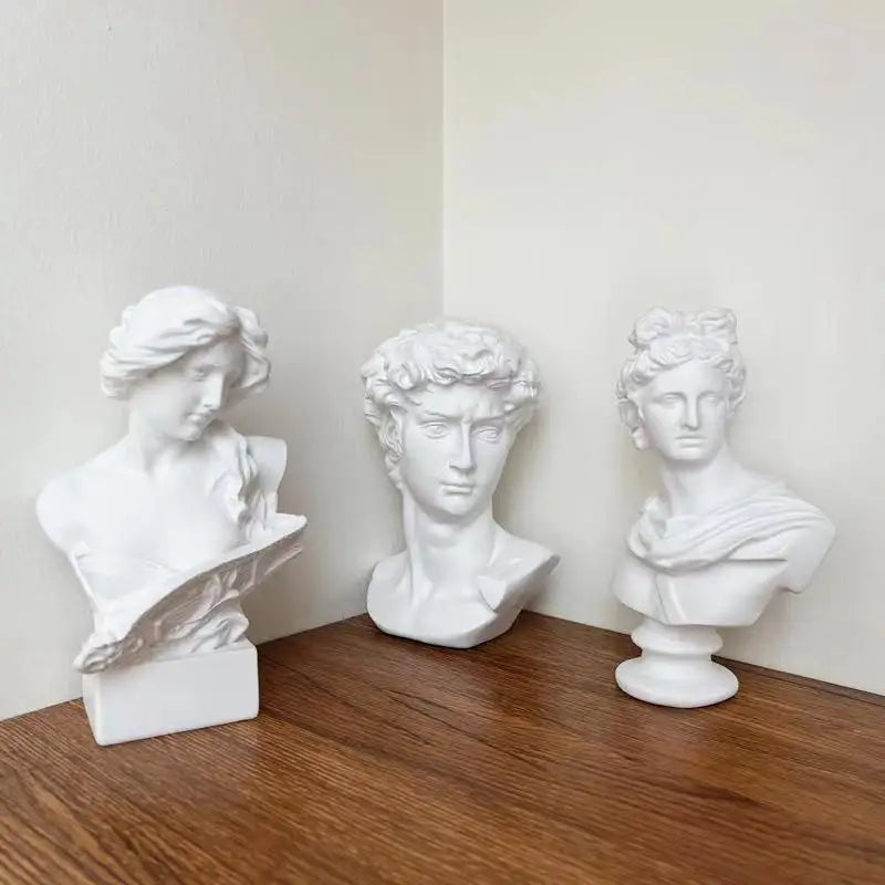 Guérip David Statue Head Portraits Mini Gypsum Michelangelo