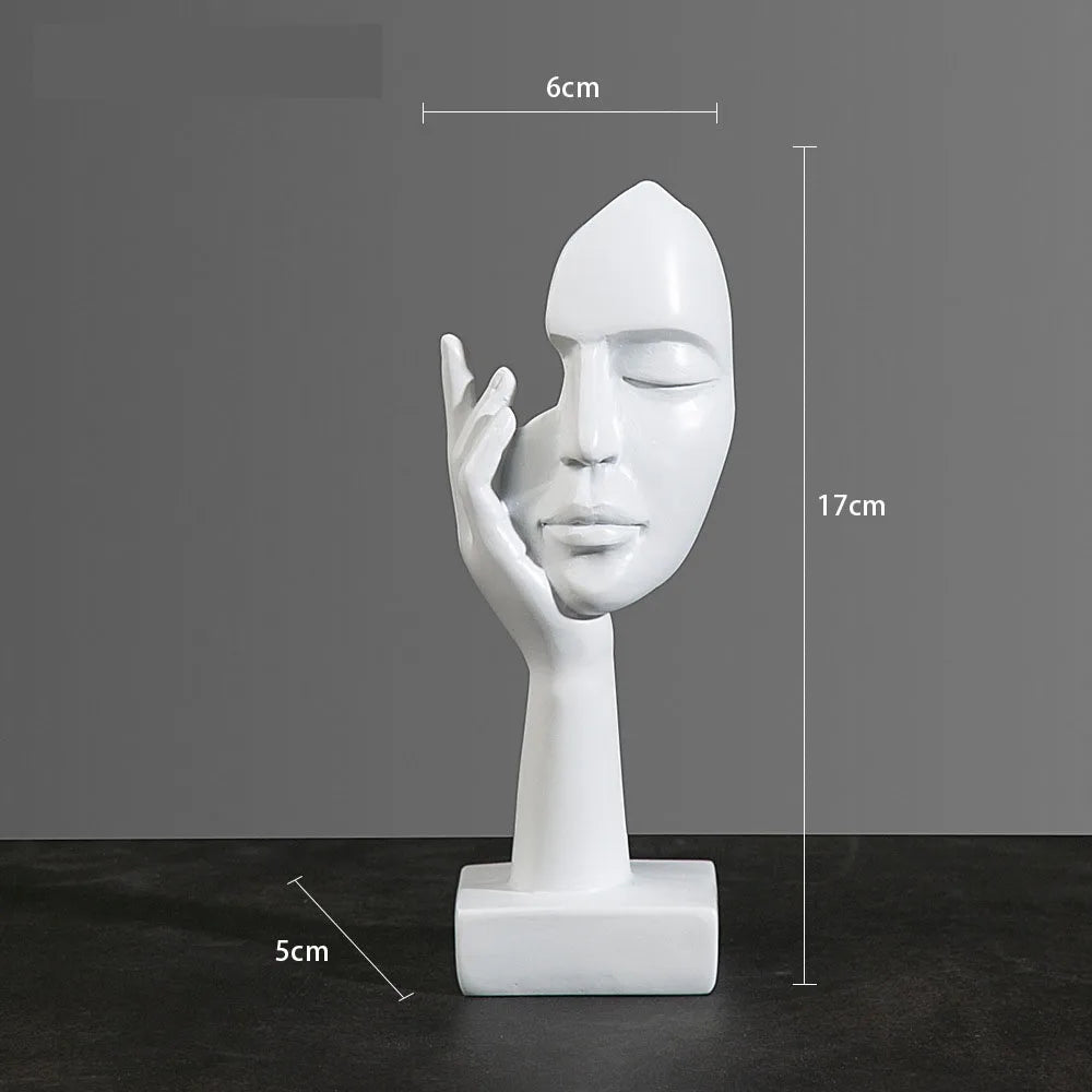 Guérip Resin Abstract Mask Statues European Miniature