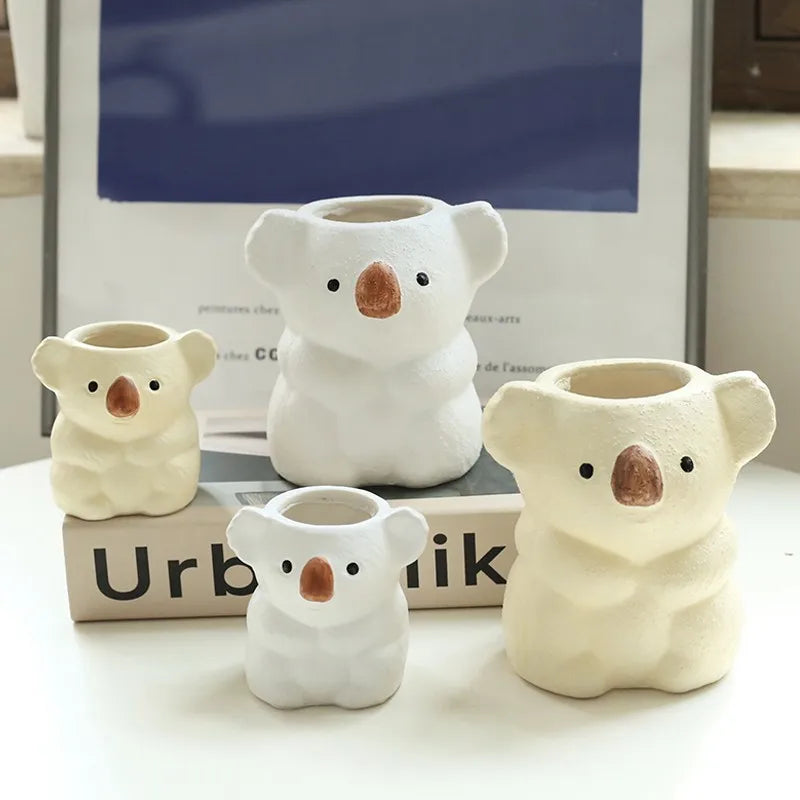 Norév Cute Koala Small Vase Succulent Flower Pot