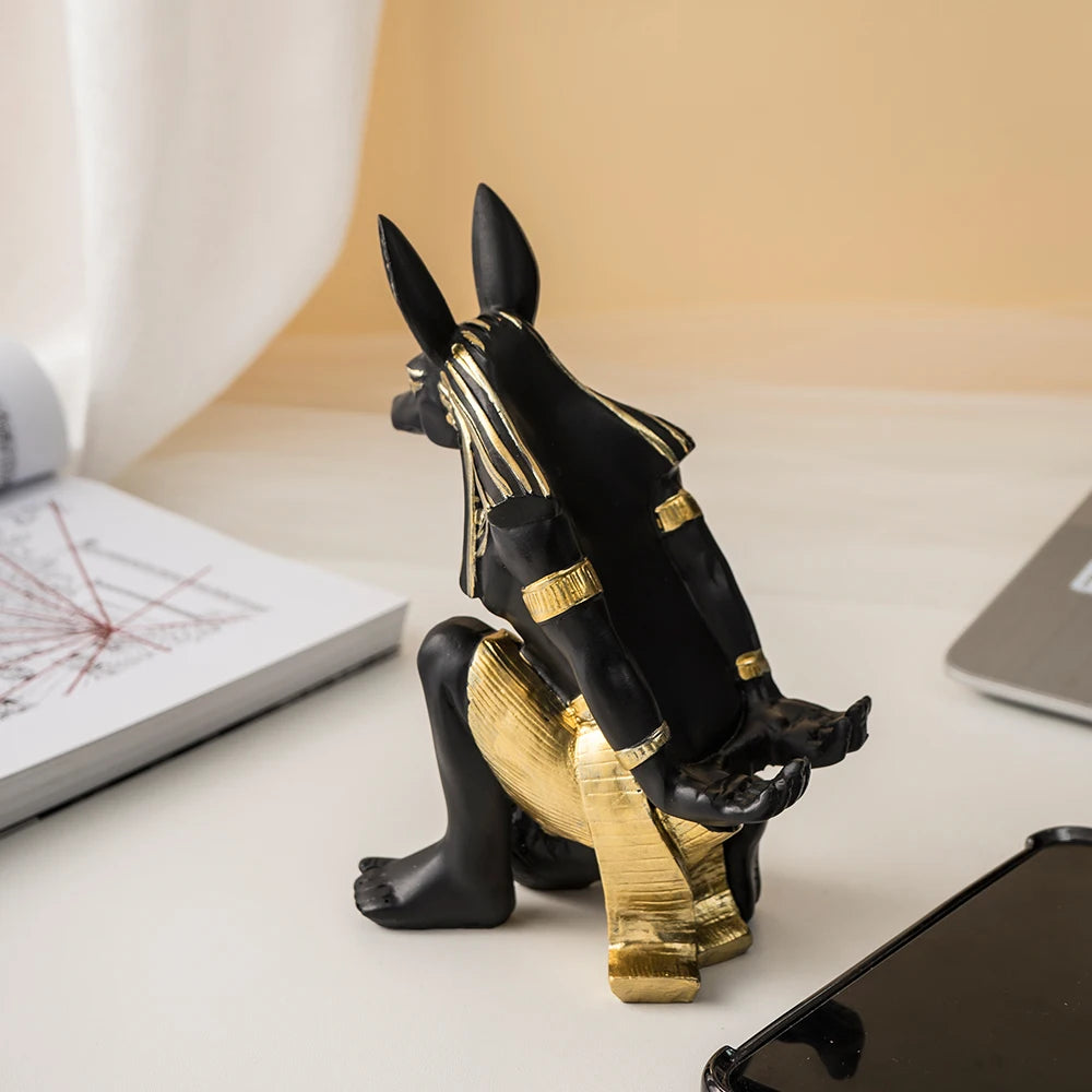 Guérip Anubis Wine Guardian Sculpture