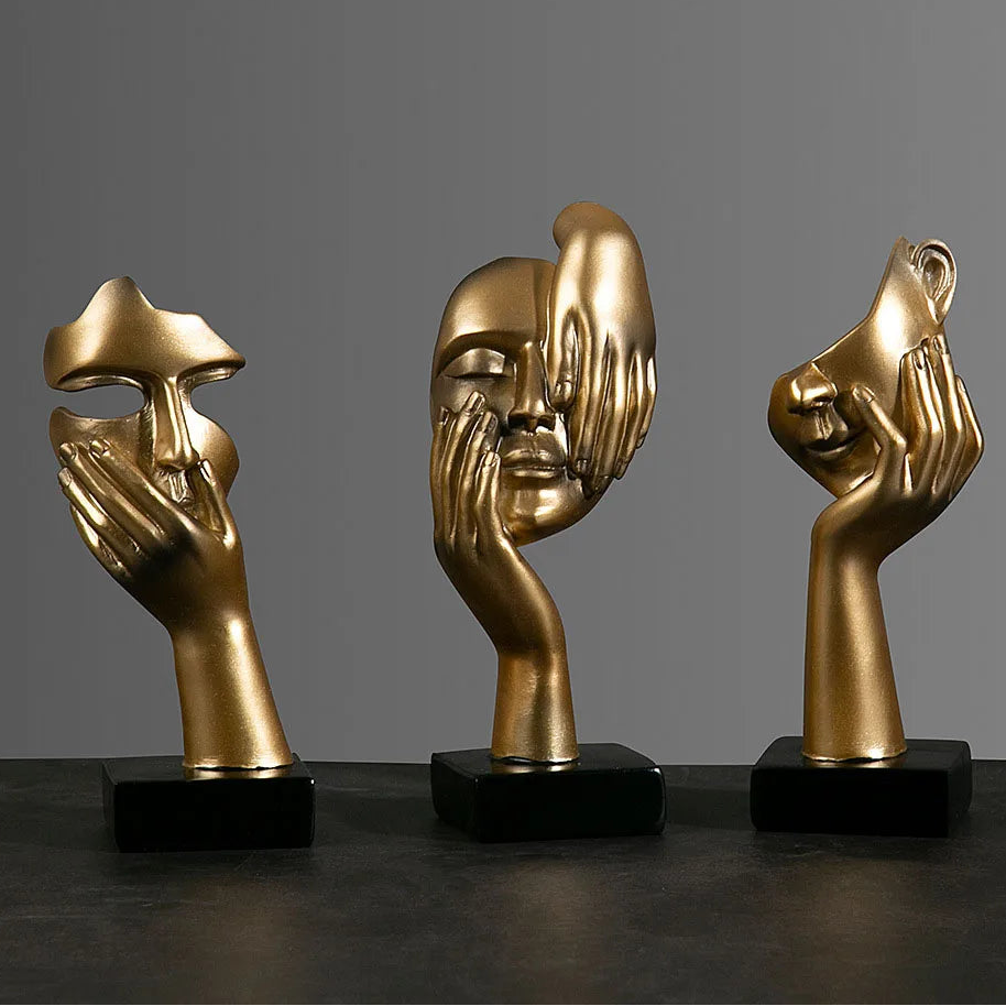 Guérip Resin Abstract Mask Statues European Miniature