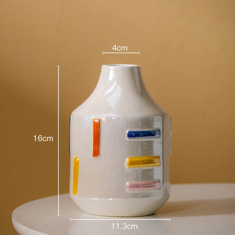 Norév Ceramic Dopamine Décor Vase Colorful