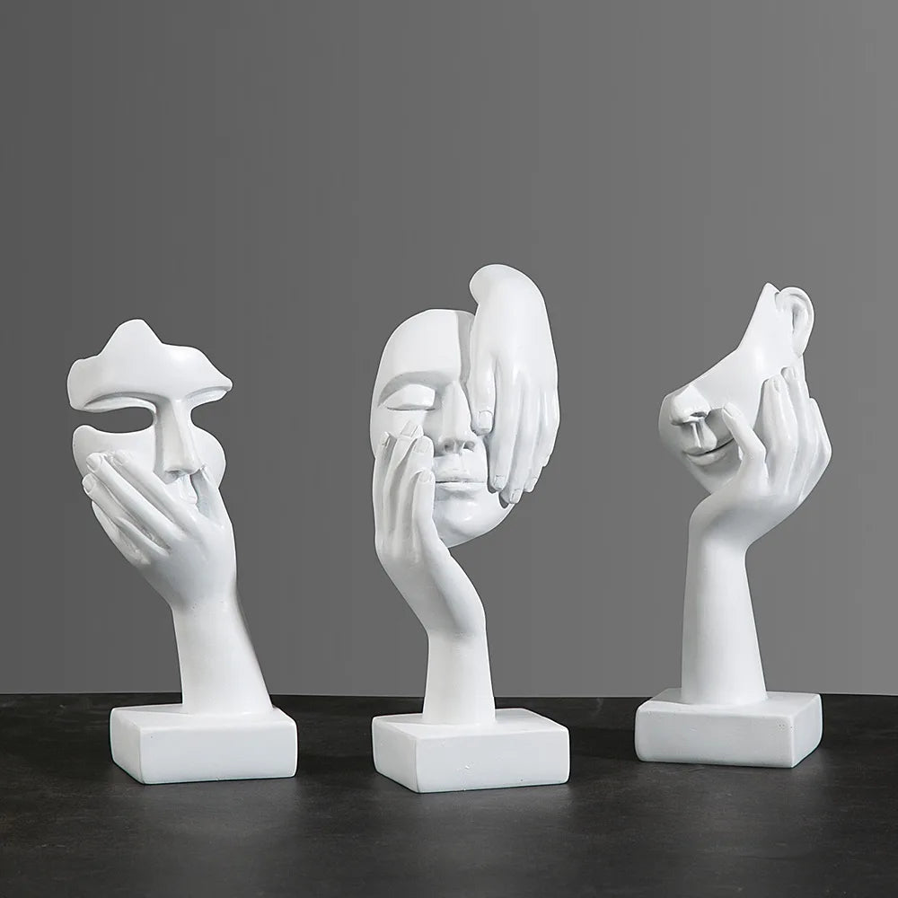 Guérip Resin Abstract Mask Statues European Miniature