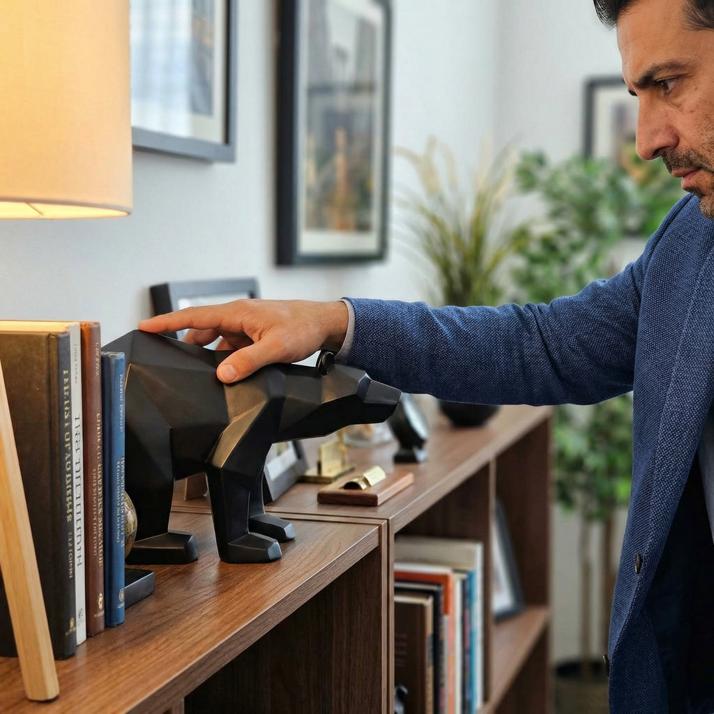 Geometric Polar Bear Sculpture