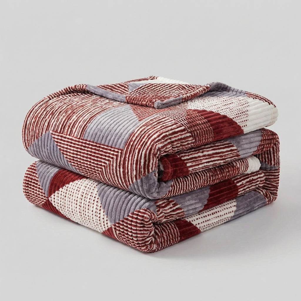 Geometric Flannel Throw Blanket