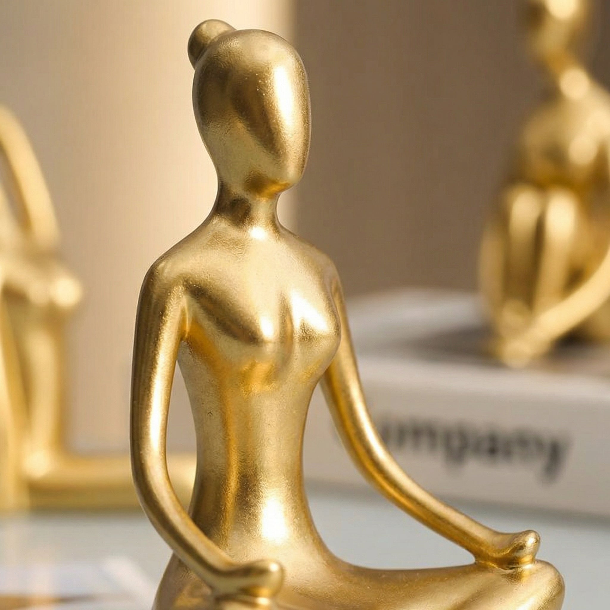 Golden Balance Yoga Figurine