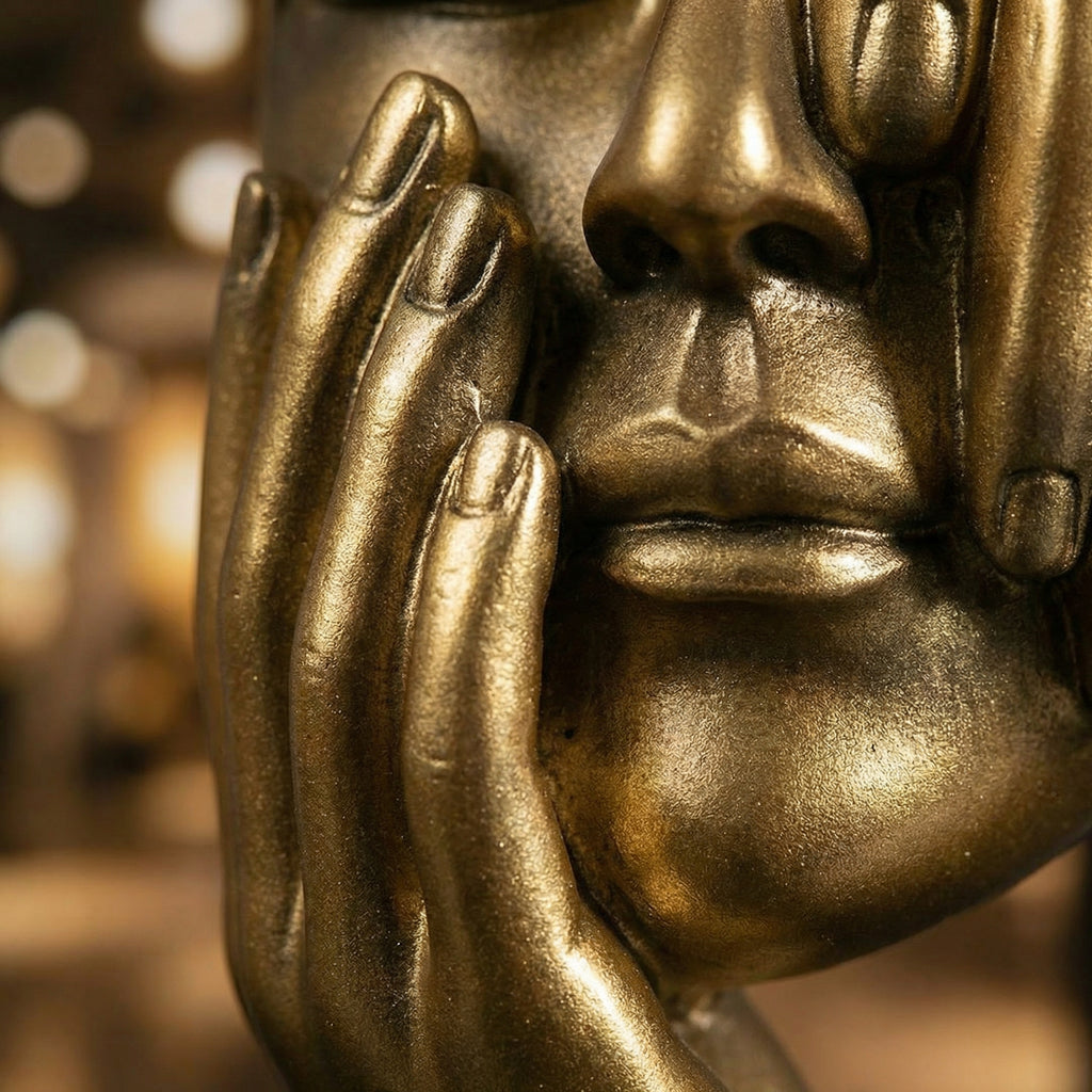 Abstract Face & Hand Sculpture