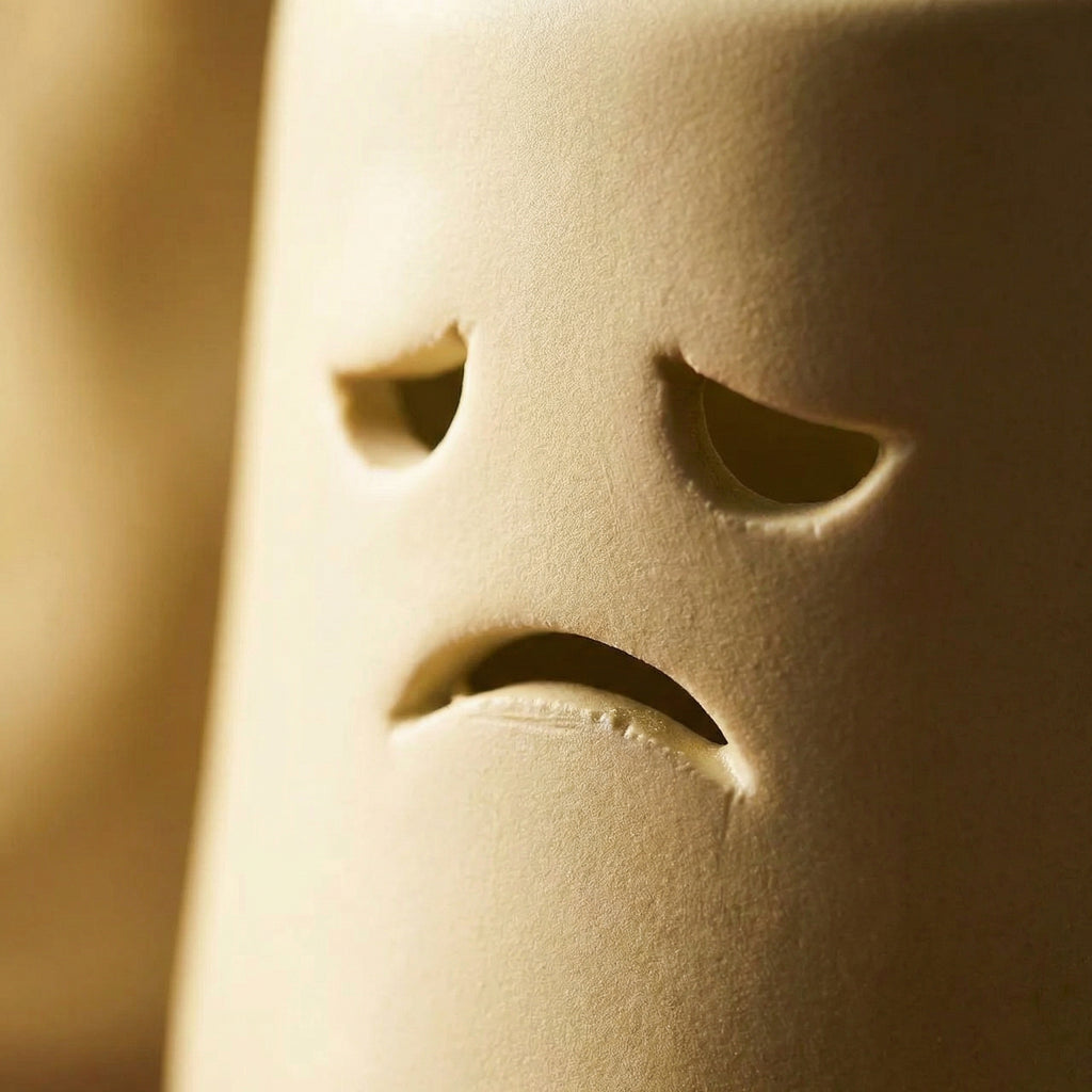 Expressive Ceramic Face Tabletop Vase