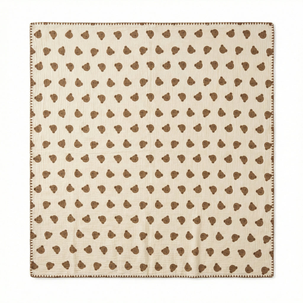 Printed Cotton Muslin Throw Blanket